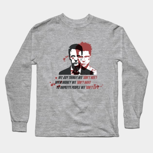 Fight Club Long Sleeve T-Shirt by TeeAgromenaguer